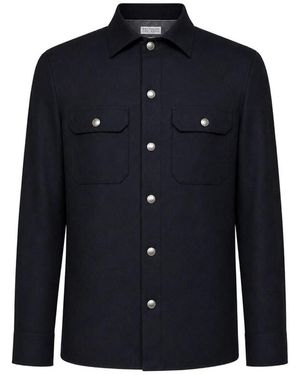 Brunello Cucinelli Wool Shirt - Blue