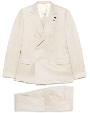 Lardini Double-Breasted Suit - Natural