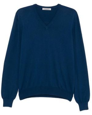 Fileria V-Neck Jumper - Blue