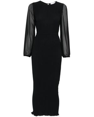 Never Fully Dressed Perrie Sheer-Sleeved Maxi Dress - Black