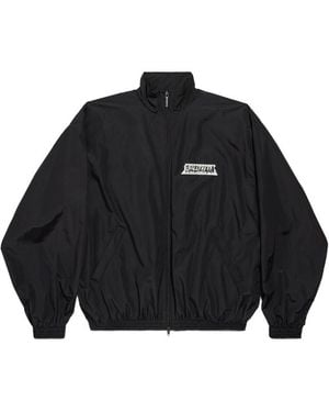 Balenciaga Masking Tape Logo Zip Jacket - Black