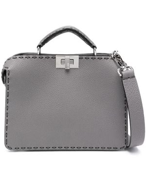 Fendi Mini Peekaboo Iseeu Shoulder Bag - Grey