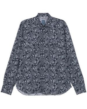 Barba Napoli Paisley Shirt - Blue