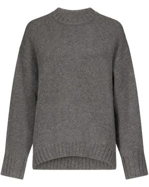Loulou de Saison Tino Crew Neck Sweater - Gray