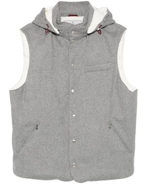 Brunello Cucinelli Hooded Waistcoat - Gray