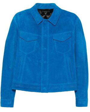 Tom Ford Suede Shirt Jacket - Blue