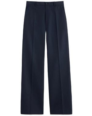 Maison Margiela Pleated Wool Tailored Pants - Blue