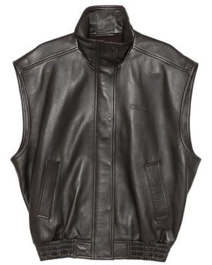 Balenciaga Leather Waistcoat - Black