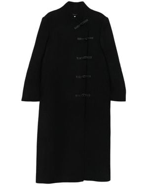 Rohe Band-Collar Toggle Coat - Black