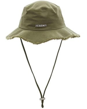 Jacquemus The Artichaut Raw-Edge Bucket Hat - Green