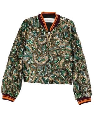 Dries Van Noten Vondel Sequin-Embellished Jacket - Green