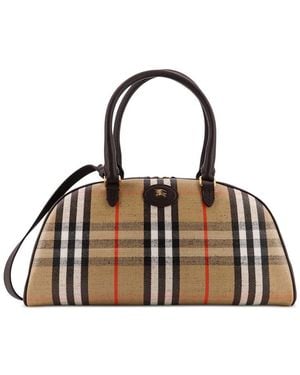 Burberry Check-Pattern Shoulder Bag - Brown