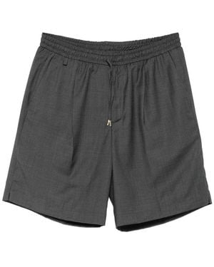 BRIGLIA Molokaip Pleated Drawstring Shorts - Grey