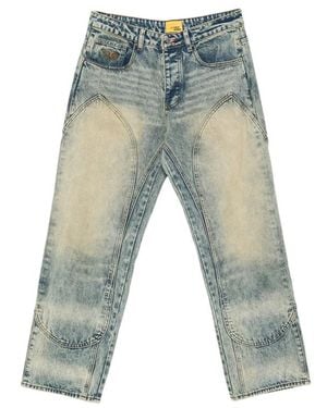 DIET STARTS MONDAY Acid-Wash Lightning-Bolt Jeans - Blue