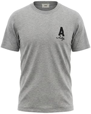 Autry Logo-Print T-Shirt - Grey