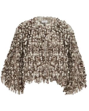 Brunello Cucinelli Dazzling Twist-Embroidery Cardigan - Multicolor