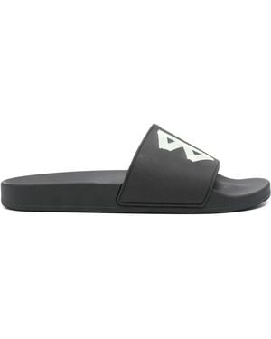 Balenciaga Bb Logo-Prin Slides - Black