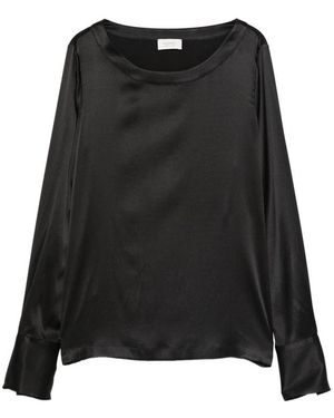 Mazzarelli Angie Long-Sleeve Top - Black