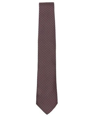 Canali Geometric-Pattern Tie - Purple