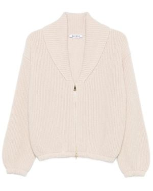 ELY ELY Zip-Up Cashmere Cardigan - Natural