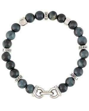 Ferragamo Semi-Precious Stone And Gancini Bracelet - Metallic
