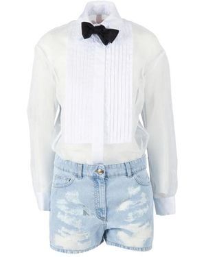 Elisabetta Franchi Bow-Tie Romper Suit - Blue