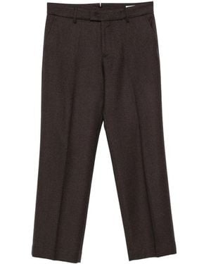 Berwich Pressed-Crease Belt-Loop Pants - Black