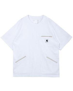 SACAI X CARHARTT WIP X Carhartt Wip Cotton T-Shirt - White