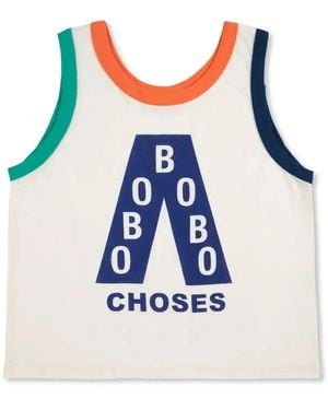 Bobo Choses Logo-Print Top - Blue