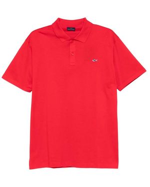 Paul & Shark Short-Sleeve Logo-Detail Polo Shirt - Red