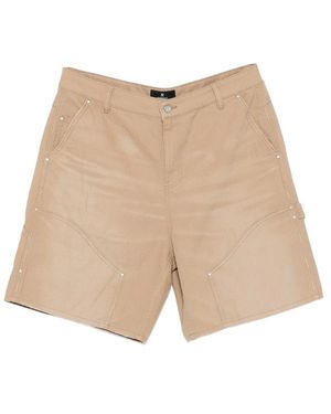 Represent Carpenter Panelled Shorts - Natural