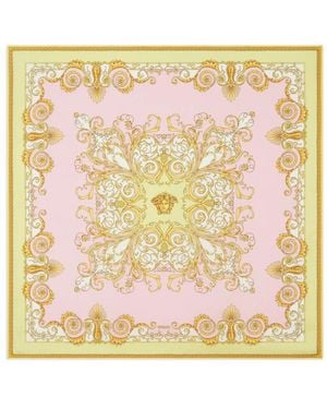 Versace Spring Barocco Printed Silk Scarf - Metallic