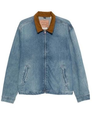 Levi's Textured-Collar Zip-Up Jacket - Blue