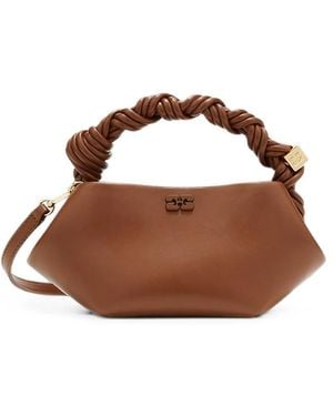 Ganni Mini Bou Tote Bag - Brown