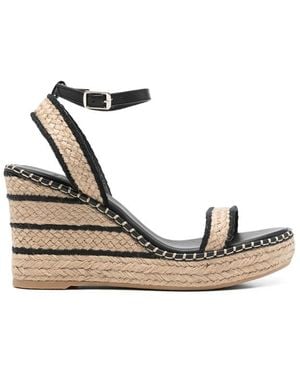 Castañer Ankle-Strap Wedge Espadrilles - Metallic