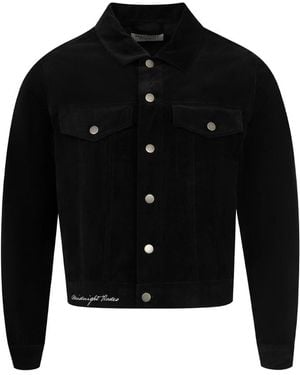 MIDNIGHT RODEO Velour Shirt Jacket - Black