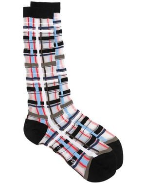 Stine Goya Check-Pattern Socks - Black