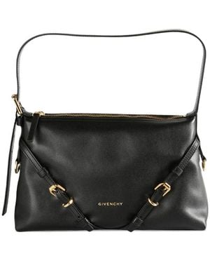 Givenchy Mini Voyou Buckle-Strap Leather Shoulder Bag - Black