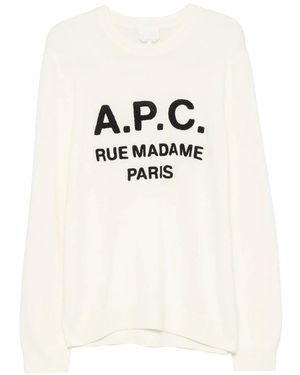 A.P.C. Neutrals Jumpers & Knitwear - White