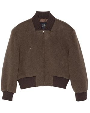 The Seafarer Padded-Shoulder Bomber Jacket - Brown