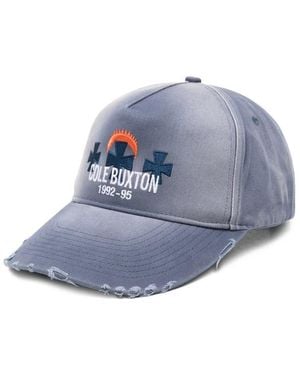 Cole Buxton Distressed Embroidered Baseball Cap - Blue