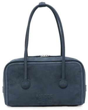 Marge Sherwood Boston Nubuck-Leather Tote Bag - Blue