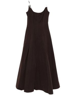 STAUD Jill Panneled Flared Dress - Black