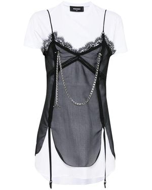 DSquared² Pierced Apron Dress - Black