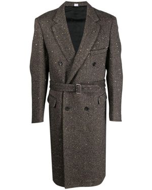 Winnie NY Double-Breasted Herringbone Peacoat - Grey