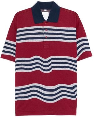 Napapijri Striped Polo Shirt - Red