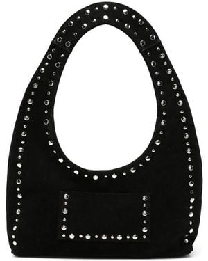 GIMAGUAS Franca Stud-Embellished Suede Tote Bag - Black