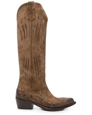 Eraldo Malu Embroidered-Design Boots - Brown
