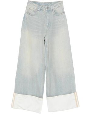 adidas Cuffed Light Denim Trousers - Grey