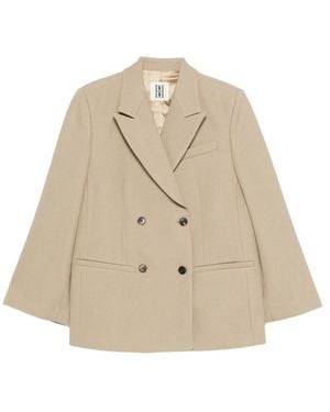 By Malene Birger Double-Breasted Flap Pocket Jacket - Natural